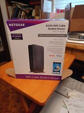 Used, NETGEAR N300 Wifi Cable Modem Router, Power supply original box bundle for sale  Shipping to South Africa