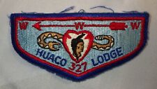 Parche con solapa de bolsillo trasero de gasa BSA Boy Scout OA Order of Arrow HUACO LODGE 327 WWW, usado segunda mano  Embacar hacia Argentina