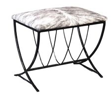 Zebra hide stool for sale  Farmingdale