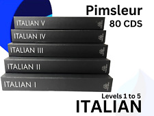 Pimsleur Italian - Levels 1, 2, 3, 4, & 5 - Gold Edition Audio Course - 80 CD's, usado segunda mano  Embacar hacia Argentina