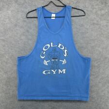 Camiseta masculina vintage Golds academia azul GG regata musculosa levantamento de peso feita nos EUA anos 90, usado comprar usado  Enviando para Brazil