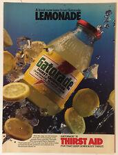 Usado, Decoração de parede Gatorade Lemonade 1986 estampa vintage anúncio 8x11 polegadas comprar usado  Enviando para Brazil