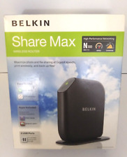 Belkin Share Max  N300 Wireless Router Black 2 USB Ports For Wireless Printing  for sale  Shipping to South Africa