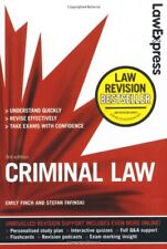 Law Express: Criminal Law (Revision Guide) by Fafinski, Stefan Paperback Book, usado segunda mano  Embacar hacia Argentina