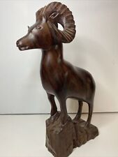 Vtg Ironwood Bighorn Mountain Sheep Ram Handcarved Statue Sculpture Approx 13” for sale  Shipping to South Africa