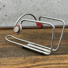 Garrafa de água vintage Ciussi inox gaiola tubular aço inoxidável latão botão vermelho A2, usado comprar usado  Enviando para Brazil