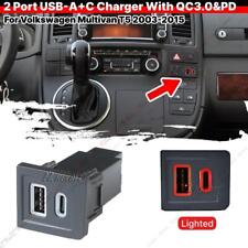 Presa Caricabatterie Auto Dual USB-C PD USB-A QC3.0 per VW Multivan T5 2003-2015 comprar usado  Enviando para Brazil