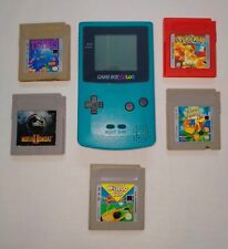 Console Nintendo Game Boy Color TEAL CGB-001 com 5 jogos testados  comprar usado  Enviando para Brazil