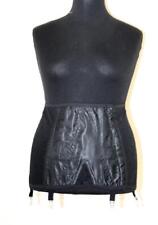 SEXY VINTAGE RITA 7 BLACK LIQUID SATIN GIRDLE SUSPENDERS Size 34"-36" for sale  Shipping to Ireland