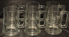 Etched Sailing Ship Clear Glass Stein Mug 16oz Barware Nautical Set Of 6 for sale  Shipping to South Africa