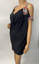 Mini vestido feminino French Connection preto 100% seda Halter Whisper tamanho 6 comprar usado  Enviando para Brazil