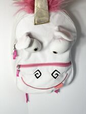 Mochila Despicable Me Mochila Esponjosa Unicornio Blanca 3D Ojos con Cremallera Bolsillo Escuela, usado segunda mano  Embacar hacia Argentina