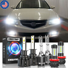 Faros LED/HID Hi/Lo + Kit de luces antiniebla para Acura TSX 2004 2006 2007 2008 segunda mano  Embacar hacia Mexico