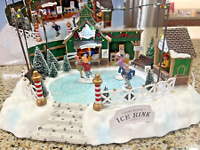 LEMAX Carole Towne Pine Ridge Ice Rink Animated Holiday Village /Works /Read for sale  Shipping to South Africa