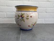 Hand painted ceramic plant pot 21cm, used for sale  DARTFORD