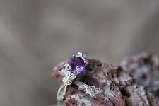 Used, AAA Kariba Amethyst & Diamond Sterling Silver Ring for sale  Shipping to South Africa