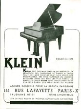 Publicité ancienne piano d'occasion  France