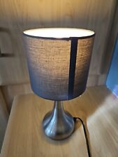 Bedside Touch Lamp - Dunelm Light Grey Lamp and Shade - Perfect Condition [L10] for sale  Shipping to South Africa