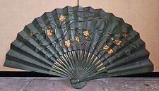 Ventilador de mão de ferro fundido pesado 15" pintado à mão vintage decoração de arte japonesa comprar usado  Enviando para Brazil