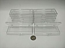 10 Clear Hard Plastic Acrylic Hinged Snap Craft Bead Storage Container Cases V1 for sale  Shipping to Ireland