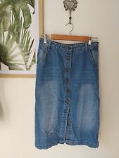 BONECA DELUXE L pin up jeans azul cintura alta lápis saia mexer botão para cima  comprar usado  Enviando para Brazil