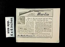 1907 Marlin armas de fogo calibre 22 rifle repetitivo impressão vintage anúncio 26612 comprar usado  Enviando para Brazil