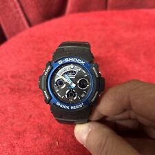 Relógio híbrido Casio G-Shock preto/azul pulseira/caixa de resina à prova d'água, AW-591, usado comprar usado  Enviando para Brazil