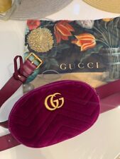 Gucci GG Marmont Belt Bag Matelasse Velvet Purple til salgs  Frakt til Norway
