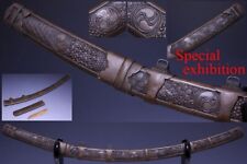 Espada japonesa antiga Edo Ainu Tachi koshirae 巴紋 katana tsuba yoroi samurai 5616, usado comprar usado  Enviando para Brazil