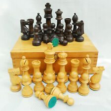 Bukszpan figurki szachowe w drewnianym pudełku około 1950/60 autorstwa A.P.F. v. Rolland na sprzedaż  Wysyłka do Poland