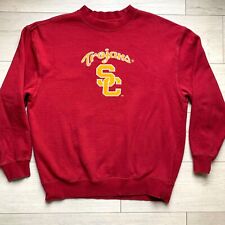 Vintage 90s USC Trojans Sweatshirt Mock Neck Pullover Sz Med Red Y2K Football, used for sale  Shipping to South Africa