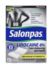 Salonpas Lido Gel Patch (15 Ct) Pain Relieving for sale  Shipping to South Africa