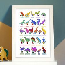 Dinosaur alphabet poster for sale  UK