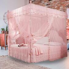 Luxury Princess Canopy BedCurtain 4Corner 3Side Opening Post Canopy Mosquito Net for sale  Shipping to South Africa