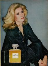 1978 Chanel No. Blusa 5 Perfumes Catherine Deneuve Loira Azul Estampa Vintage Anúncio comprar usado  Enviando para Brazil