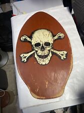 Wood Wooden Surf Skim Board Skimboard 30 Long x 20 Wide  Skull Beach Sand for sale  Shipping to South Africa