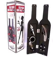 Wine Bottle Shaped Portable BAR TOOL SET Case Opener Foil Cutter Party Picnic for sale  Shipping to South Africa