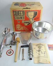 Vintage Complete Berarducci Brothers Squeezo Food Strainer Original Box Manual for sale  Shipping to South Africa