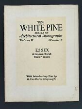 1920 antique WHITE PINE SERIES architectural monographs ESSEX ct RIVER TOWN for sale  Shipping to South Africa