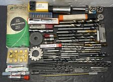 Lot of Machinist Lathe Tools HSS Taps Drills Carbide End Mills Cutters Metal, used for sale  Shipping to South Africa