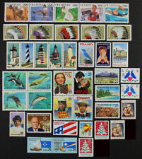 Conjunto do Ano Comemorativo dos EUA 1990 composto por 41 selos inc Correio Aéreo Estado Perfeito Novo em folha comprar usado  Enviando para Brazil