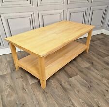 Used, Solid Wooden Coffee Side Table With Magazine Shelf Storage - Oak? Beech? for sale  Shipping to South Africa