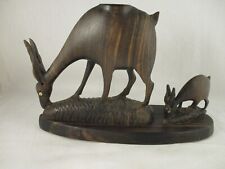 Vintage wooden antelope for sale  Shipping to Ireland