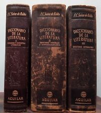Sainz de Robles, Federico Carlos - Diccionario de la Literatura - Tres volúmenes segunda mano  Argentina 