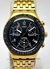 Raro relógio vintage Swatch Irony dois lados cronógrafo YCG4000AG tom dourado comprar usado  Enviando para Brazil