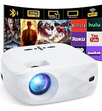  HOWWOO 4K Projector with WiFi and Bluetooth, One-step Mirroring Portable White  for sale  Shipping to South Africa