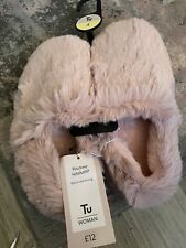 Womens fluffy slippers for sale  ASHTON-UNDER-LYNE