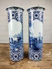 Pair cylindrical blue for sale  Shipping to Ireland