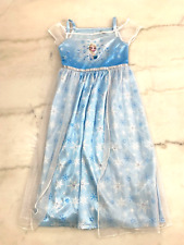 Girls Elsa Disney Frozen Princess Sleeveless Lace Dress Blue White Size 5T for sale  Shipping to South Africa