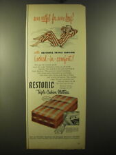 1950 Restonic Mattress Ad - So-o-o restful for so-o-o long, used for sale  Shipping to South Africa